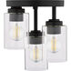 Park Ridge 3 Light 10.5 inch Matte Black Flush Mount Ceiling Light