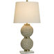 Shallows 33 inch 100.00 watt Cream and Brown Brushed Table Lamp Portable Light