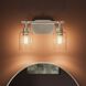 Reines 2 Light 14.75 inch Brushed Nickel Bath Vanity Wall Light
