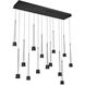 Quill LED 5 inch Black Multi-Light Pendant Ceiling Light, dweLED