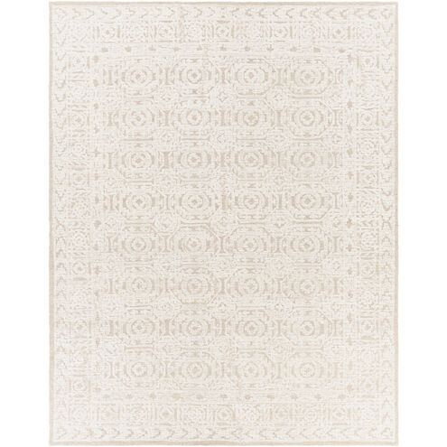 Louvre 120 X 96 inch Tan/Cream Handmade Rug in 8 x 10, Rectangle