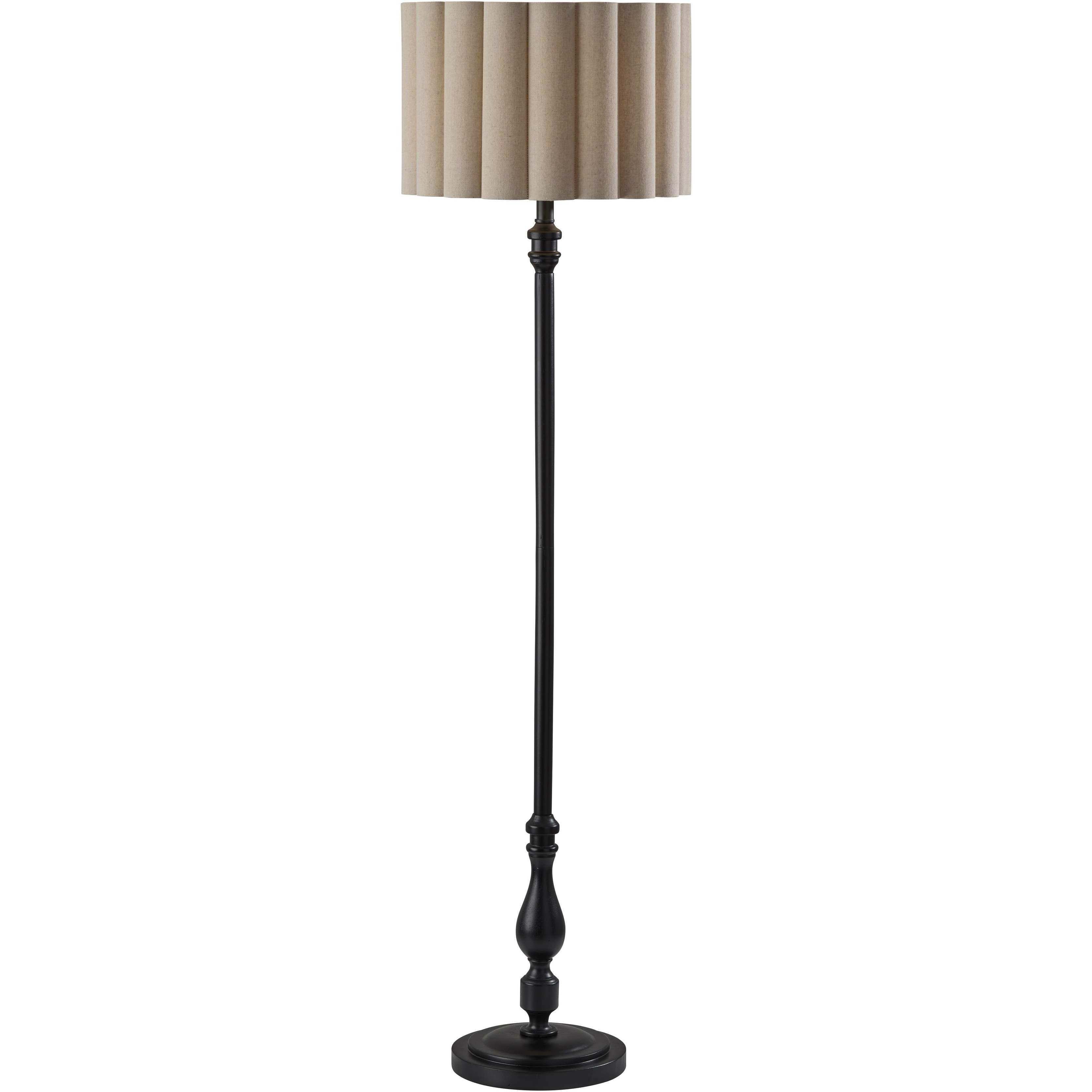 Claret 59.75 inch 150.00 watt Black Wood Floor Lamp Portable Light