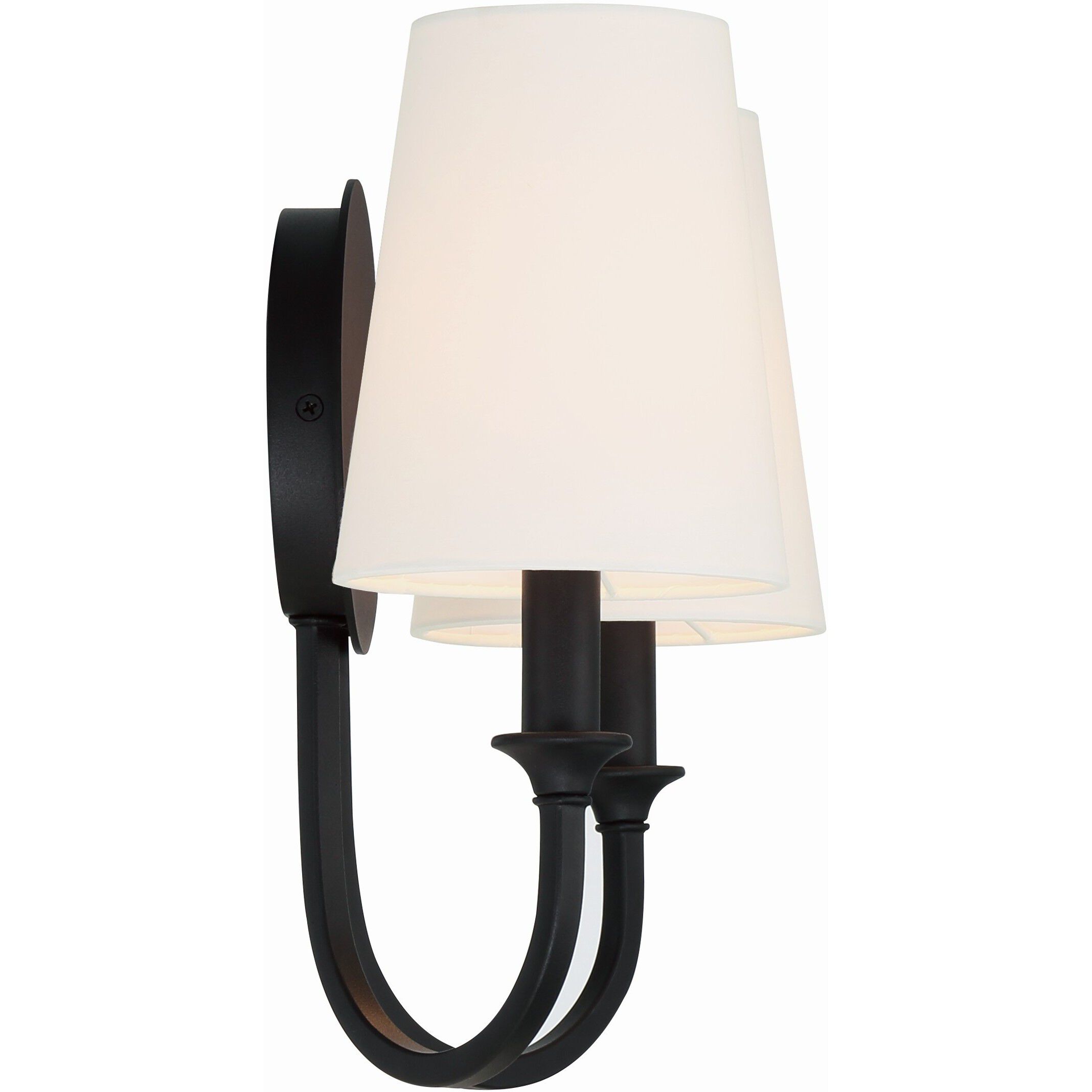 Payton Bath Wall Light in Black Forged