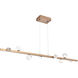Stella LED 54 inch Novel Brass Linear Pendant Ceiling Light