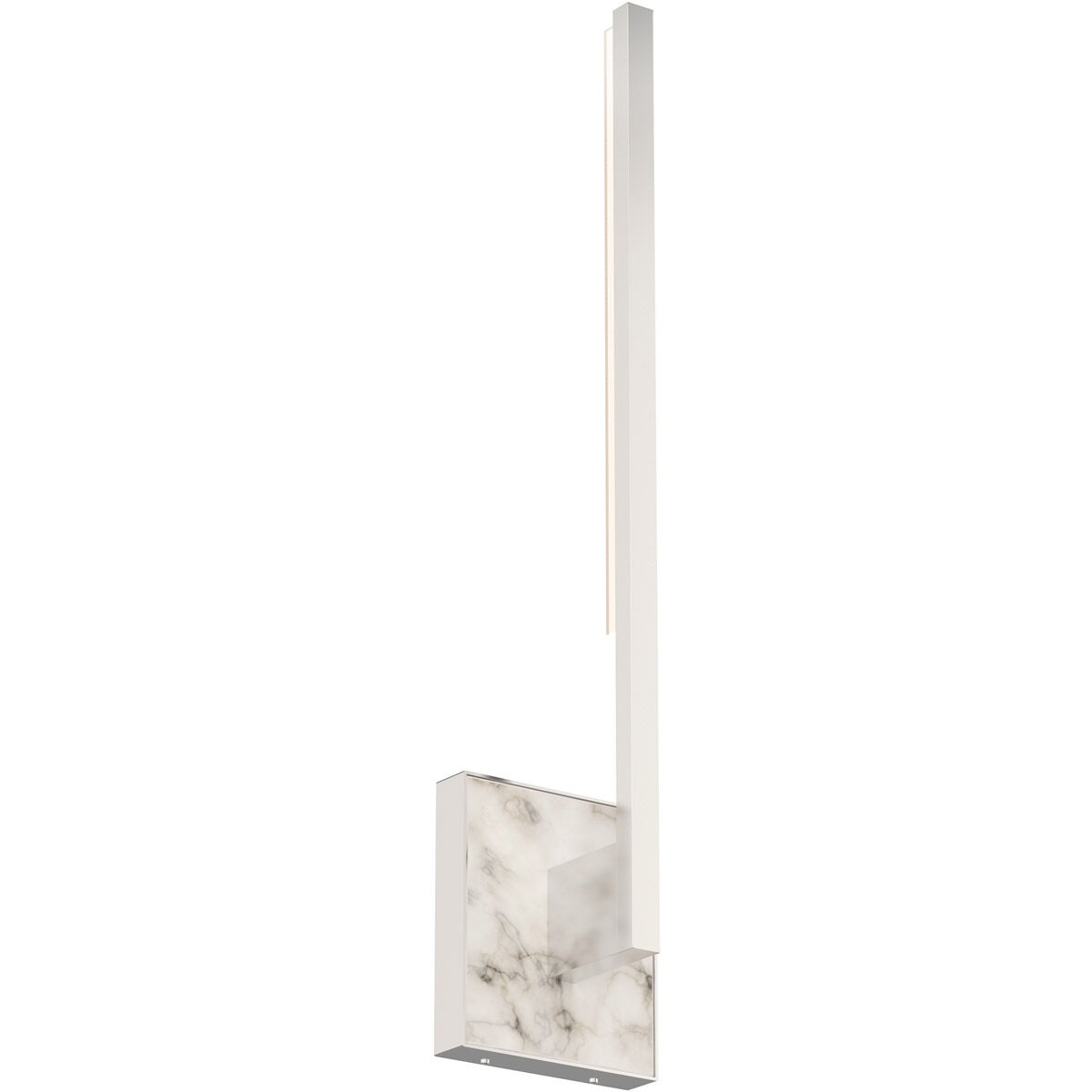 Sean Lavin Klee LED 3.3 inch POLISHED NICKEL/WHITE MARBLE ADA Wall Light in LED 90 CRI 3000K 120V, Integrated LED