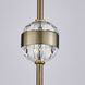 Goccia LED 6.25 inch Winter Brass Mini Pendant Ceiling Light