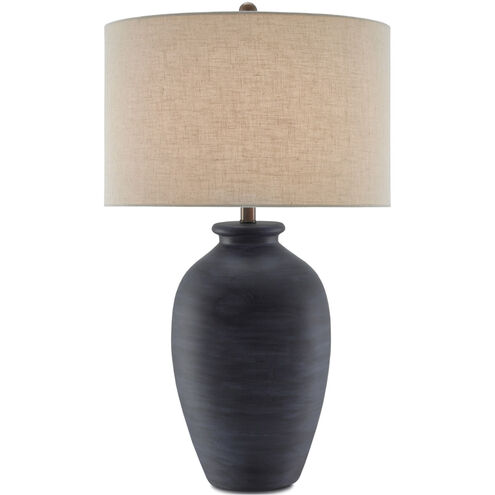 Cyanic 31.5 inch 150 watt Scarab Blue/Bronze Table Lamp Portable Light