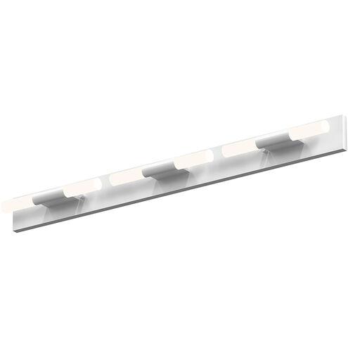 Crystal Rods LED 28 inch Satin White Bath Bar Wall Light