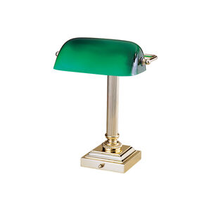 Shelburne 14 inch 60 watt Polished Brass Table Lamp Portable Light