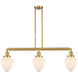 Franklin Restoration Bullet 3 Light 38 inch Satin Gold Island Light Ceiling Light