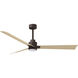Atlas Alessandra - LK 56 inch Textured Bronze with Light Maple Tone Blades Ceiling Fan