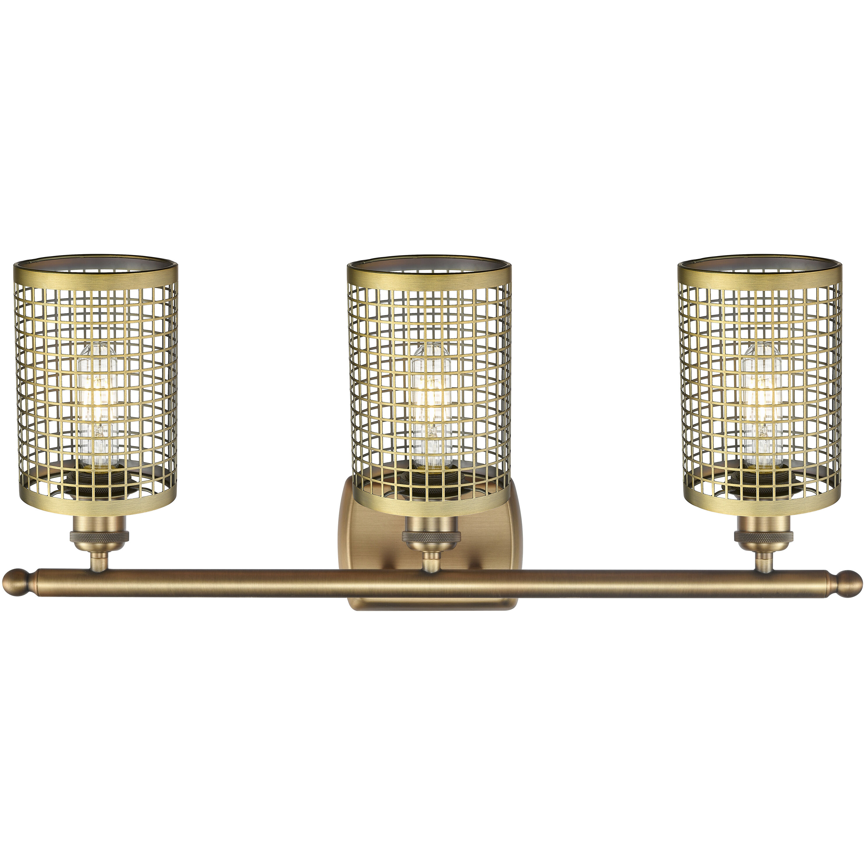 Nestbrook 3 Light 26 inch Brushed Brass Bath Vanity Light Wall Light