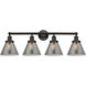 Cone 4 Light 34.75 inch Oil Rubbed Bronze Bath Vanity Light Wall Light