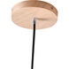 Canada 1 Light 16 inch Wood Single Pendant Lighting Ceiling Light