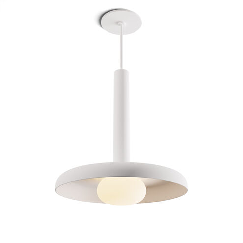 Combi LED 12 inch Matte White Pendant Ceiling Light, Suspension / Flush Mount 2-in-1