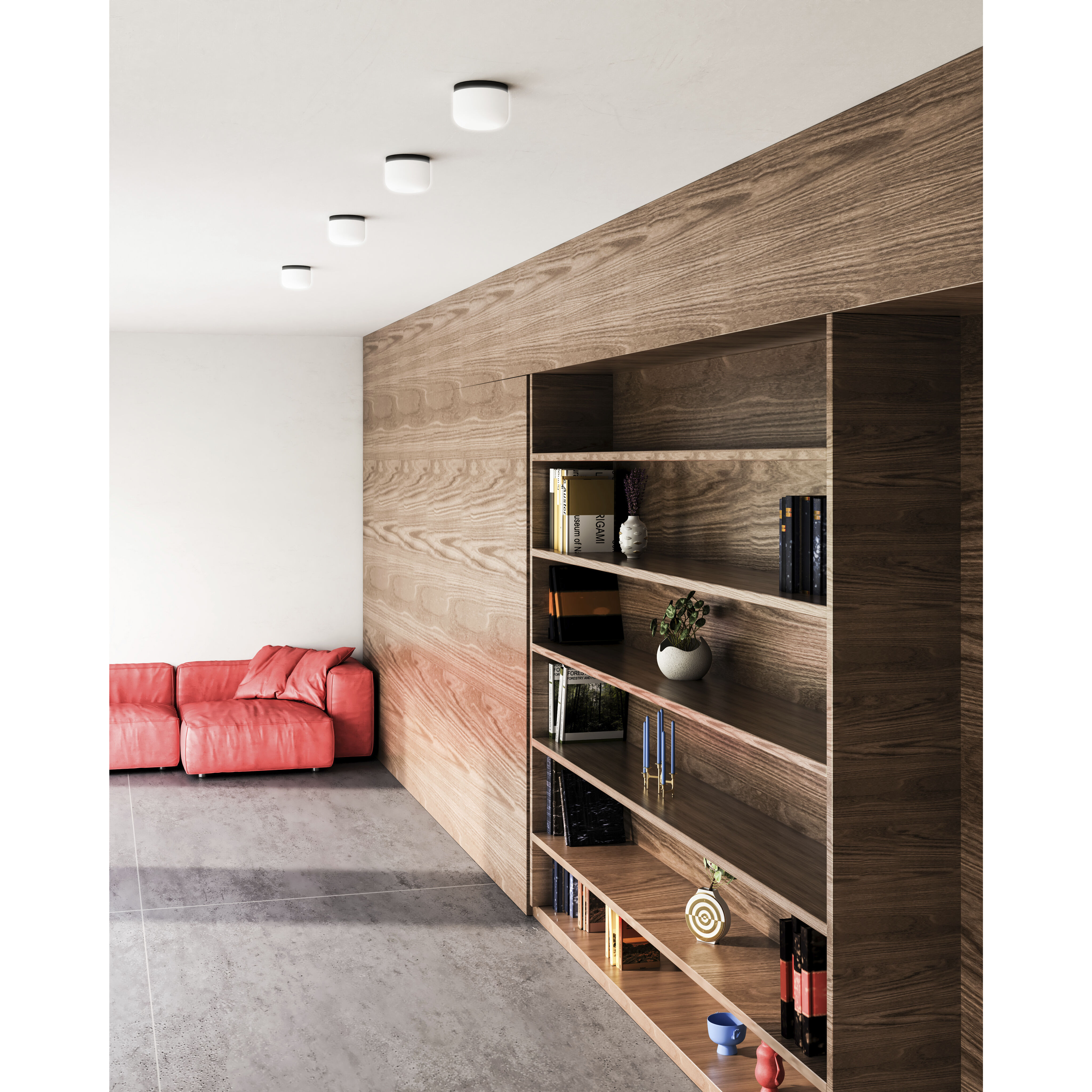 Mel LED 5.13 inch Black/Opal Glass Flush Mount Ceiling Light