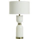 White Zin 32 inch 150.00 watt White Table Lamp Portable Light