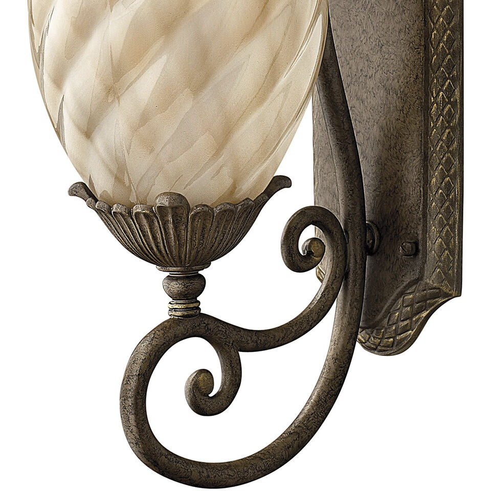 Plantation Outdoor Wall Mount Lantern in Pearl Bronze, Small