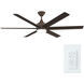 Solen 65 inch Satin Natural Bronze Ceiling Fan