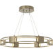 Aura 6 Light 28.9 inch Soft Gold Pendant Ceiling Light in Seeded Clear