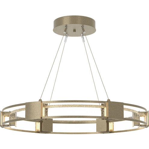 Aura 6 Light 28.9 inch Soft Gold Pendant Ceiling Light in Seeded Clear