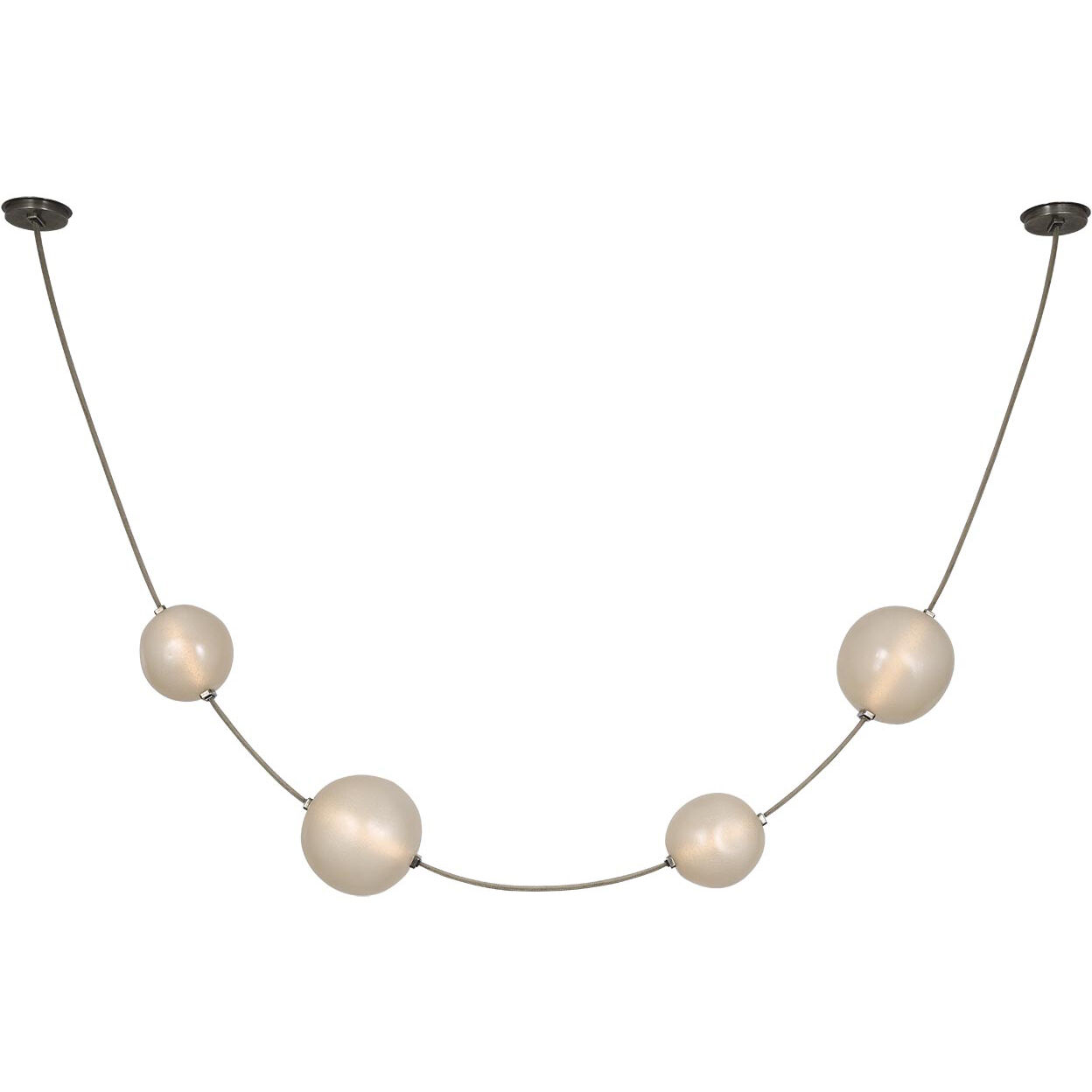 Anne-Marie Barton Dune LED 8 inch Ash Suede and Mottled Pewter Belted Light Ceiling Light