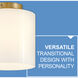 Pippa LED 8.5 inch Lacquered Brass Foyer Light Ceiling Light, Flush Mount