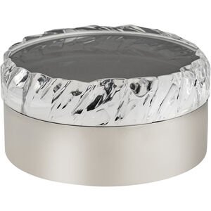 Cogar 7 X 7 inch Polished Nickel and Clear Box, Round