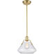 Luna 1 Light 10.63 inch Satin Brass Mini Pendant Ceiling Light