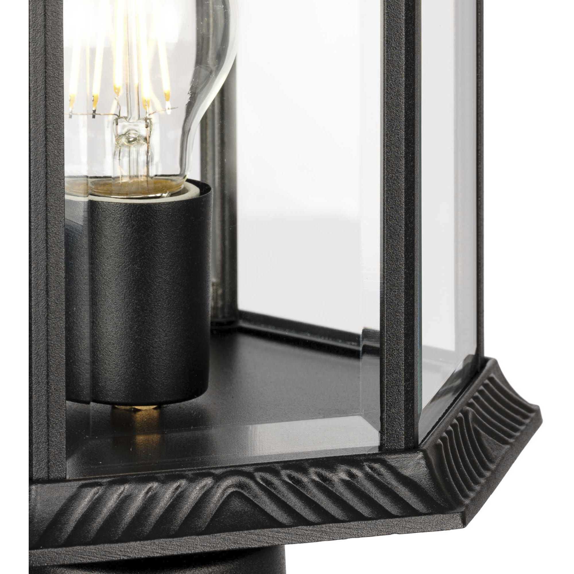 Dillard 1 Light 18 inch Textured Black Outdoor Post Lantern