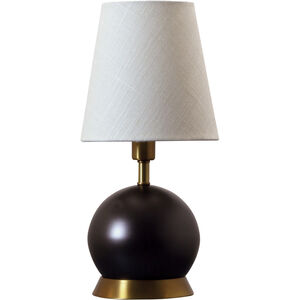 Geo 12 inch 60 watt Mahogany Bronze with Weathered Brass Accents Table Lamp Portable Light