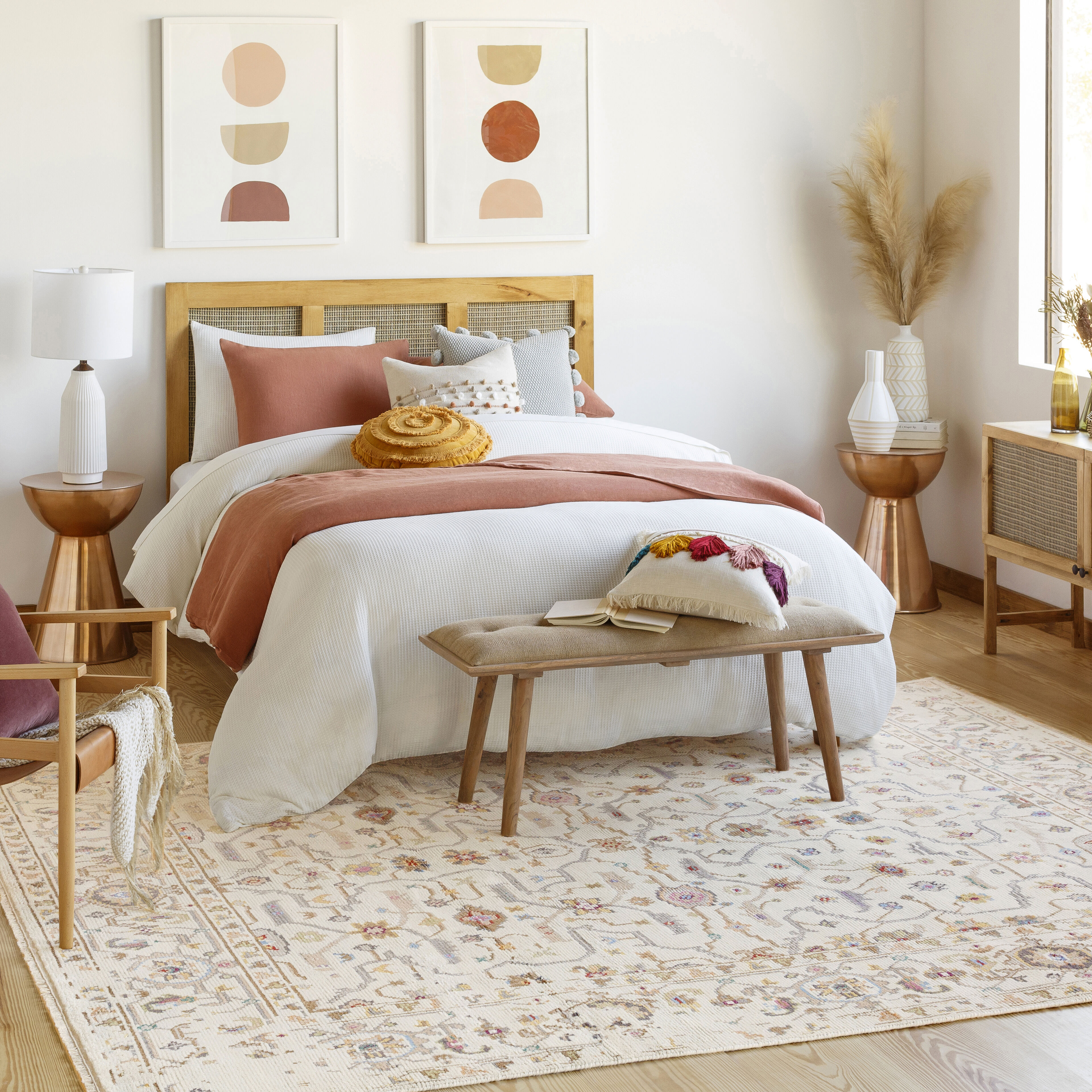 Kushal 120 X 96 inch Tan Rug in 8 x 10, Rectangle