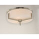 Dart 3 Light 14 inch Satin Nickel Flush Mount Ceiling Light