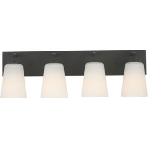 Miles 4 Light 25 inch Midnight Black Vanity Light Wall Light, Extra Large