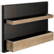 Ebony & Pine 28 inch Black Wall Shelves