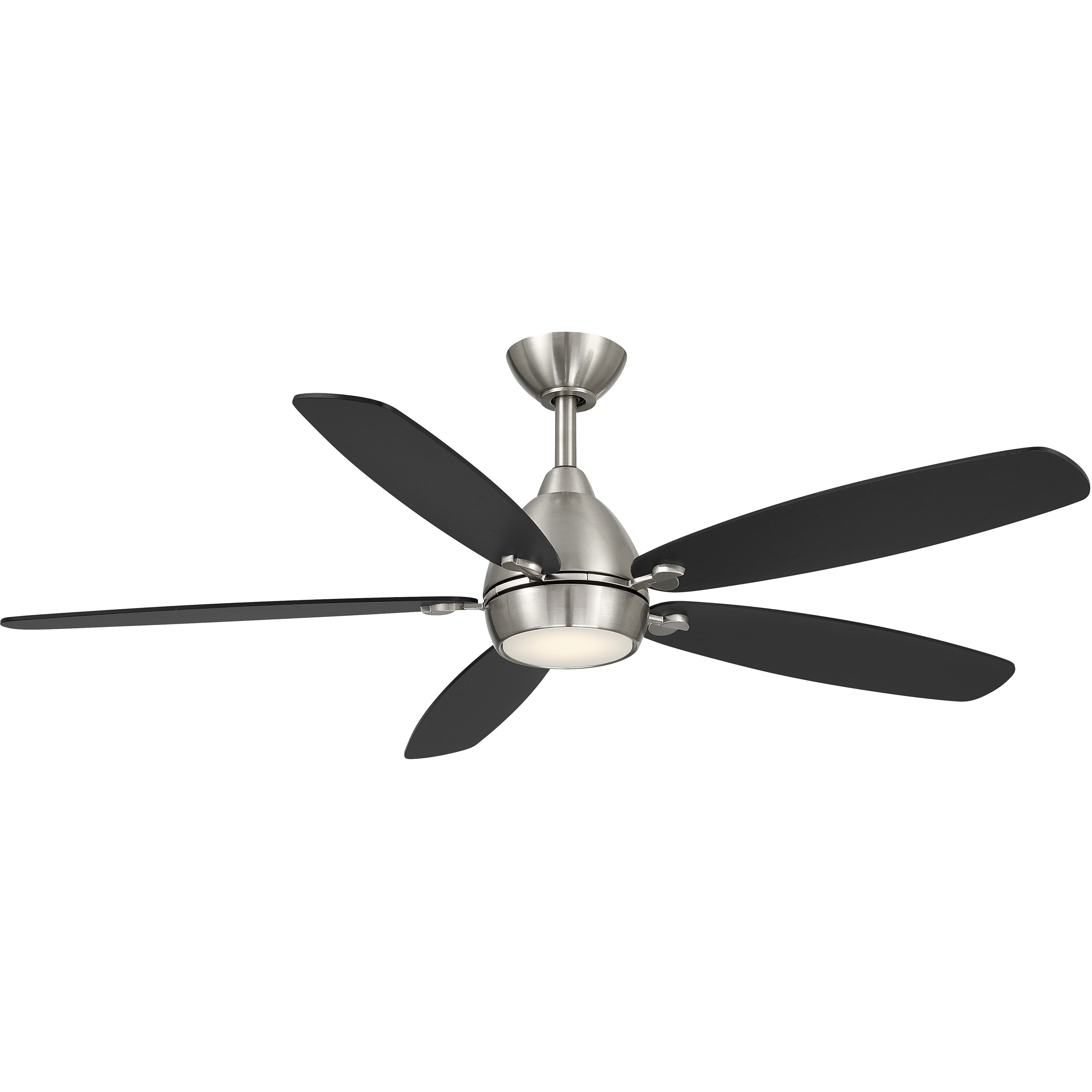 Soreno 52 inch Brushed Nickel/Coal with Coal Blades Ceiling Fan