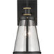Talman 1 Light 13.25 inch Black Textured Outdoor Wall, Small