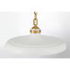 Crowne 1 Light 16 inch Legacy Brass and Off White Cream Pendant Ceiling Light