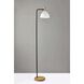 Peyton 60 inch 25.00 watt Black and Natural Wood Floor Lamp Portable Light