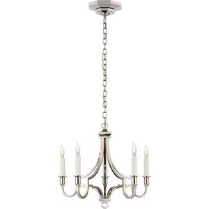 Chapman & Myers Mykonos LED 15.5 inch Polished Nickel Chandelier Ceiling Light, Small