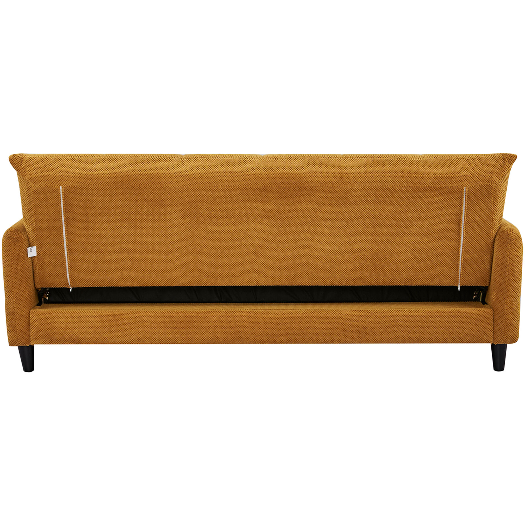 Large Biscuit Tufted Mustard Sofa