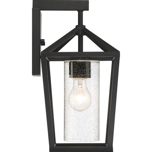 Hopewell 1 Light 15 inch Matte Black Outdoor Wall Lantern, Medium