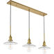 Waltz 3 Light 41 inch Brass Pendant Ceiling Light