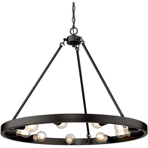 Castile 9 Light 32 inch Matte Black Chandelier Ceiling Light