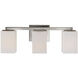 Capri 3 Light 21 inch Brushed Nickel Bath Vanity Wall Light, Luz Studio