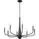 Deela LED 36 inch Black Chandelier Ceiling Light