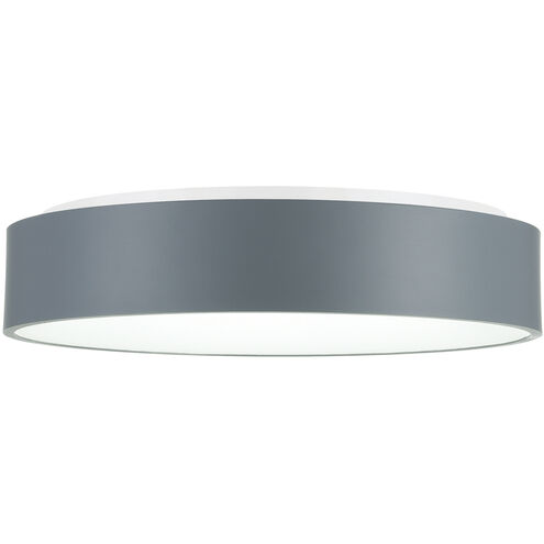 Arenal LED 18 inch Grey and White Drum Shade Flush Mount Ceiling Light in Gray and White