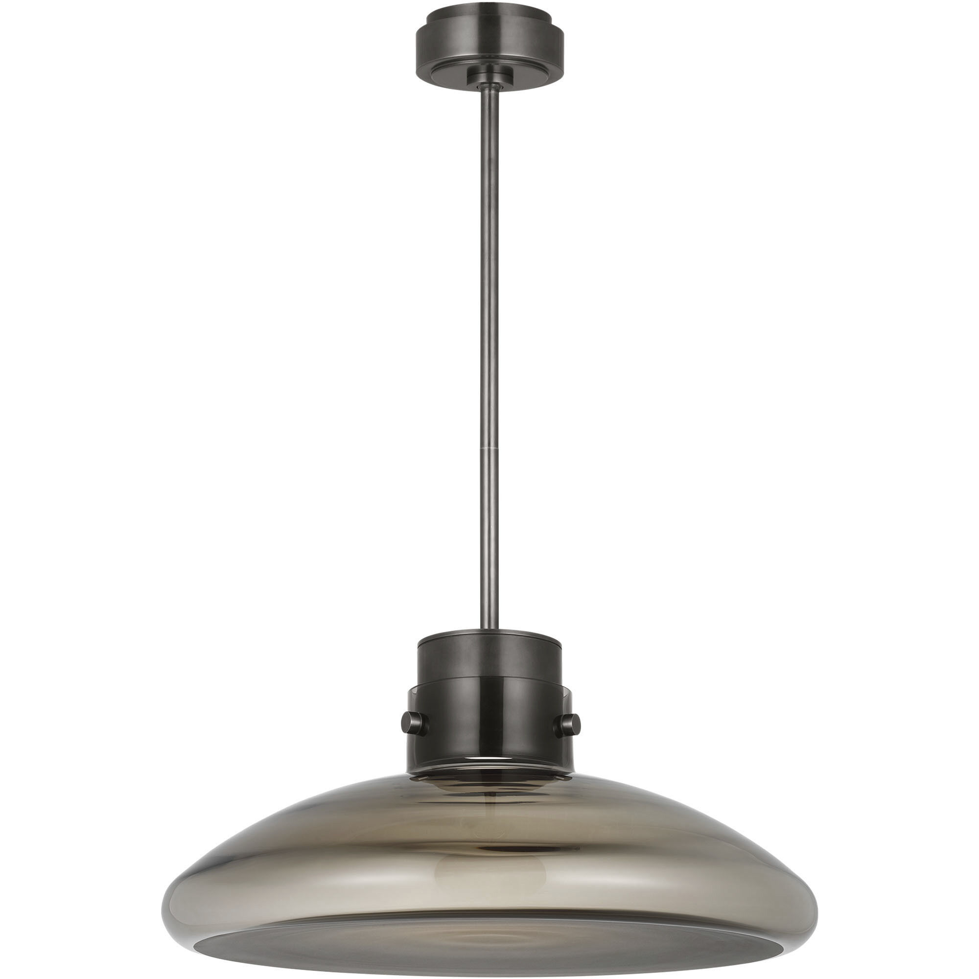 Avroko Morgan LED 22 inch Burnished Bronze with Smoke Glass Pendant Ceiling Light