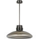 Avroko Morgan LED 22 inch Burnished Bronze with Smoke Glass Pendant Ceiling Light