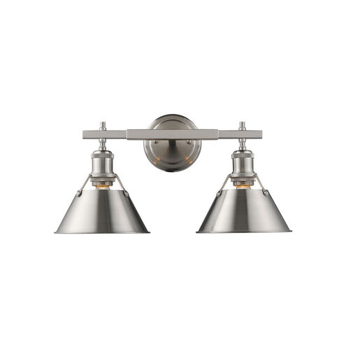 Orwell 2 Light 18 inch Pewter Bath Vanity Wall Light